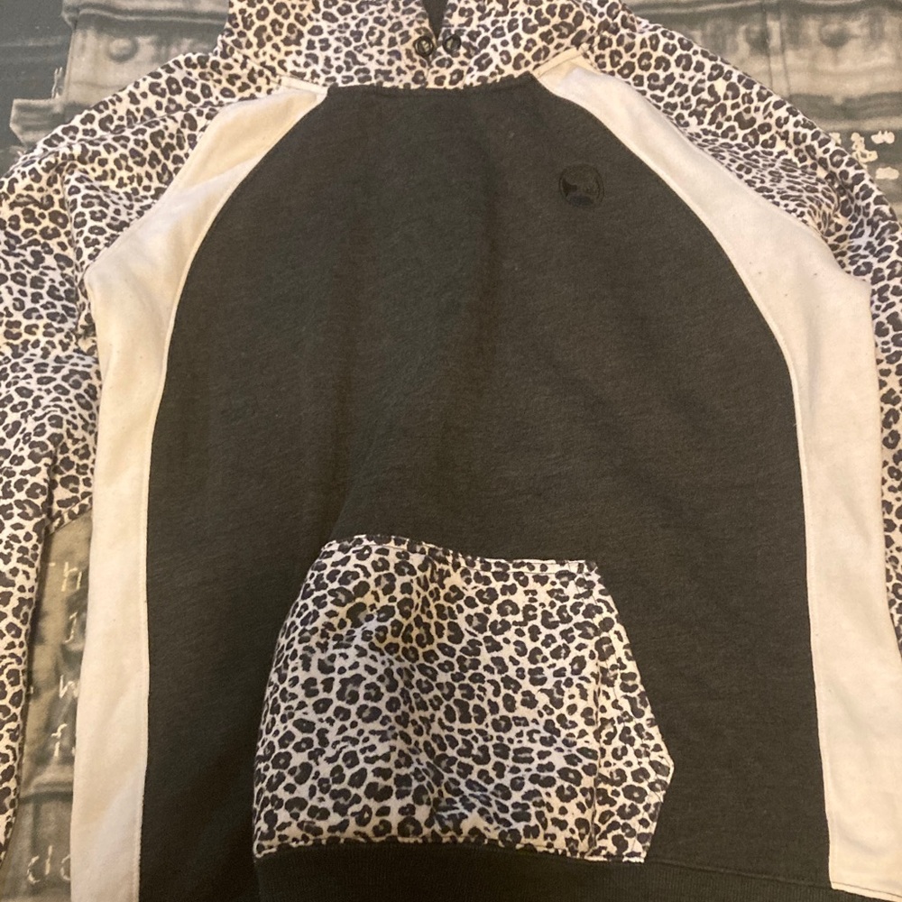 Hooey Black and White Leopard Print Jacket